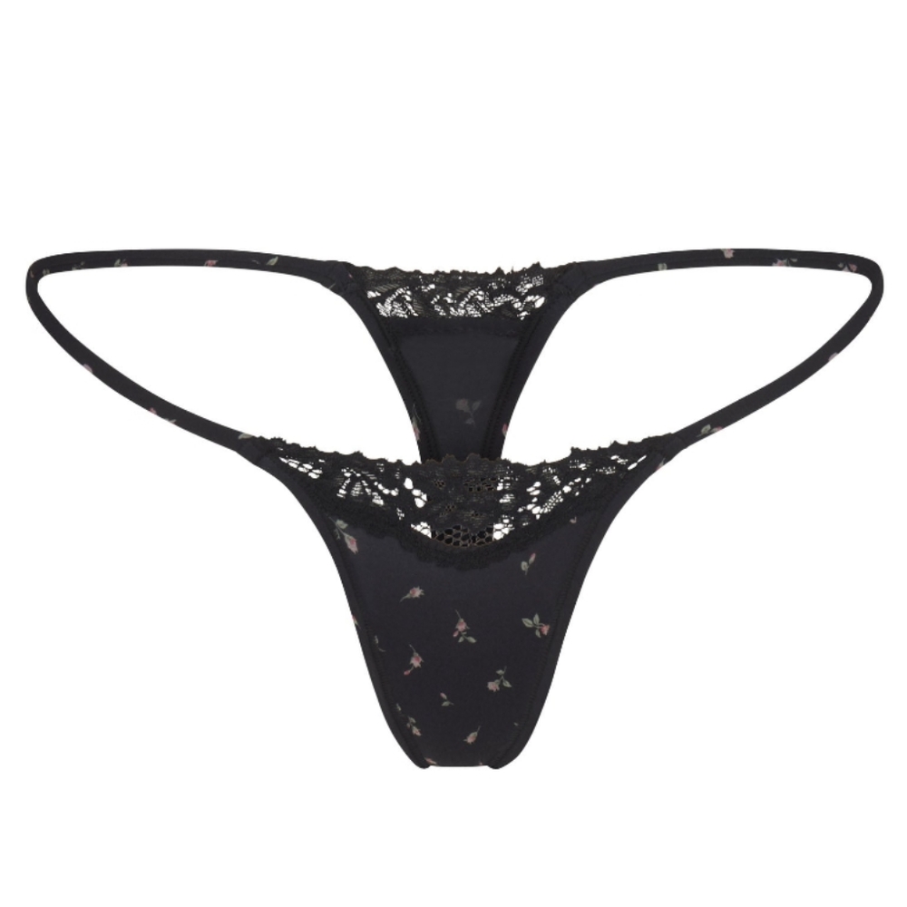 SKIMS XS Fits Everybody Lace String Thong